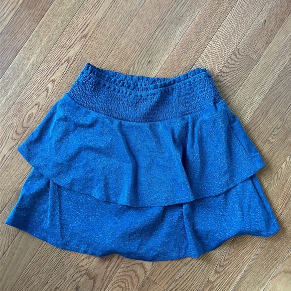 Aqua Girls Blue Sparkly Skirt Size Large